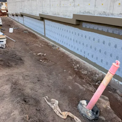 Ardex for retaining wall School at Wyndham vale